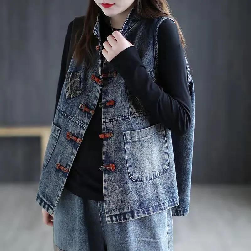 Autumn New Arrival Artistic Vintage Ethnic Style Waistcoat by Ricaloux