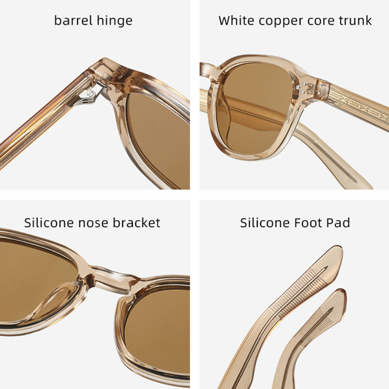 Personalized Square-frame Retro Sunglasses For Women – Premium 0 | RICALOUX