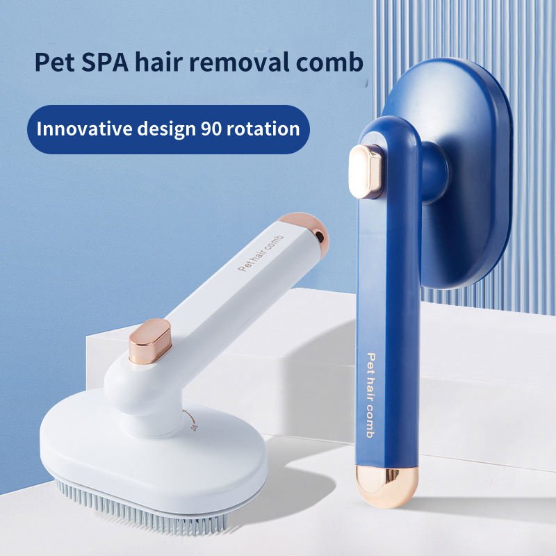 Pet Comb Cat Dog To Remove Floating Hair Pet Hair Brush Hair Removal Artifact Pet Grooming Brush Supplies Self Cleaning Comb Pet Products - RICALOUX