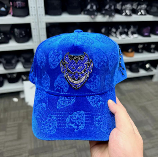 Embroidered Adjustable Snapback Cap With Rhinestones Baseball Style by Ricaloux