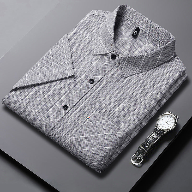 Mens Business-Casual Stretch Casual Shirt by Ricaloux