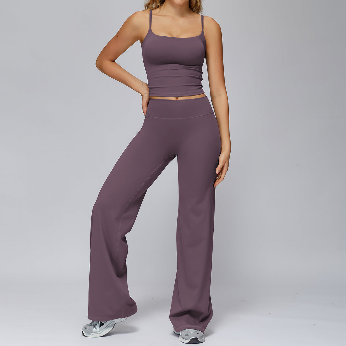 Tight-fitting Wide-leg Casual Sportswear Set by Ricaloux