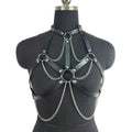 Women's Fashion Leather Strap With Chain Performance Costumes Accessories by Ricaloux