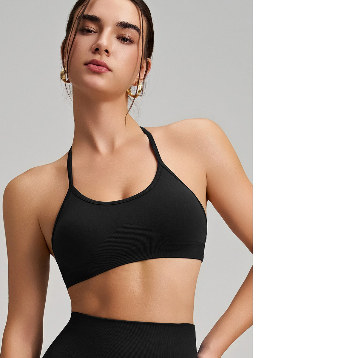 Women's Seamless Thin Strap Cross Back Yoga Outfit Set, Quick-Dry Tight Sports Fitness Bra For Running – Premium 4 | RICALOUX