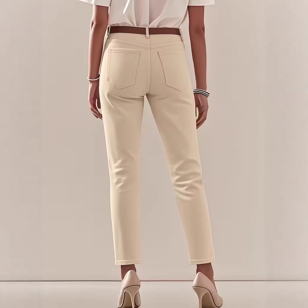 Black Womens Slim Straight-leg Jeans – Premium 0 | RICALOUX
