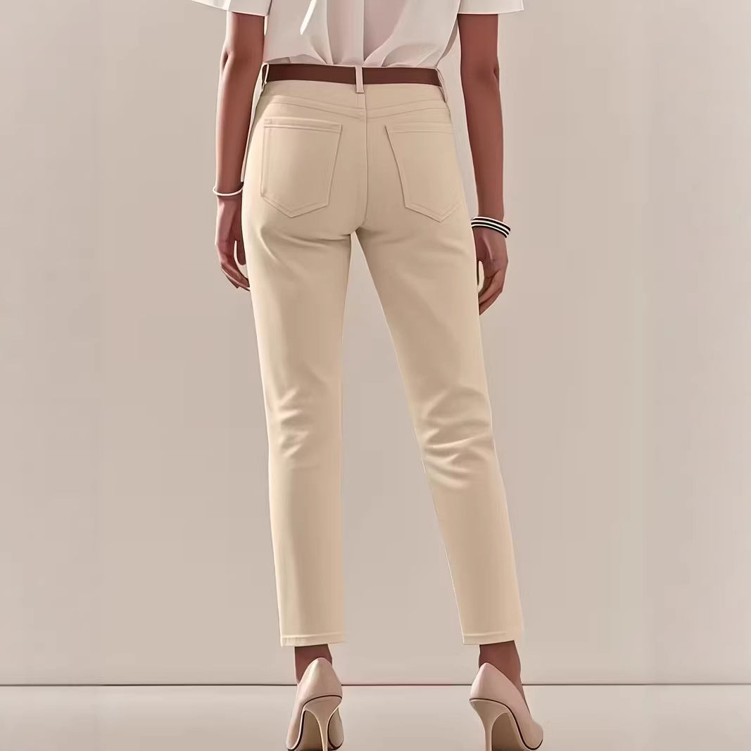 Black Womens Slim Straight-leg Jeans – Premium 0 | RICALOUX