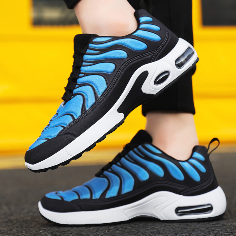 Color-blocked Sneakers Men Personalized Fashion Lace Up Air Cushion Sports Shoes Casual Outdoor Running Walking Shoes – Premium 4 | RICALOUX