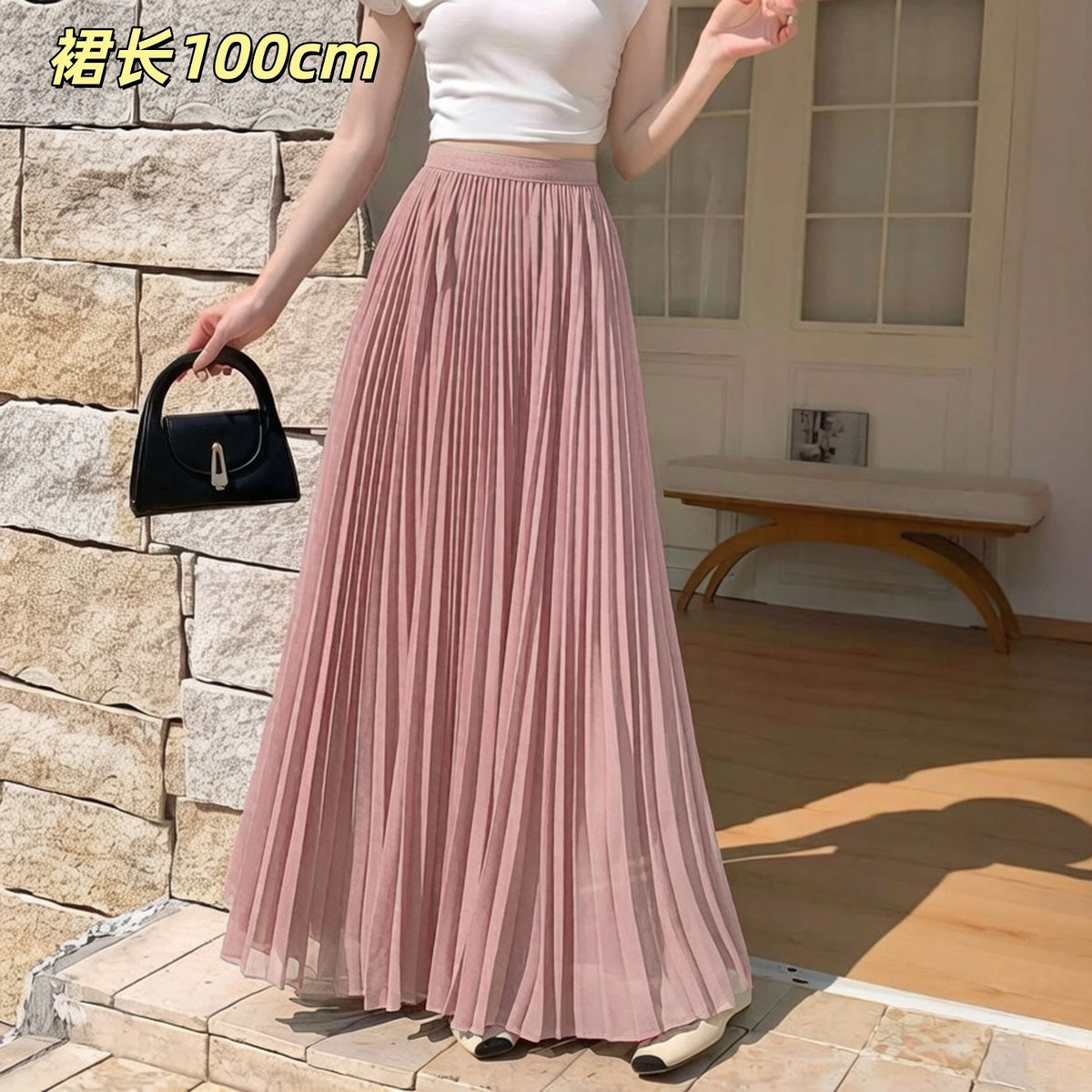 SpringSummer New Arrival Pleated Chiffon Skirt For Women by Ricaloux
