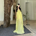 Yellow Beach Vacation Dress With A Resort Vibe – Premium 0 | RICALOUX