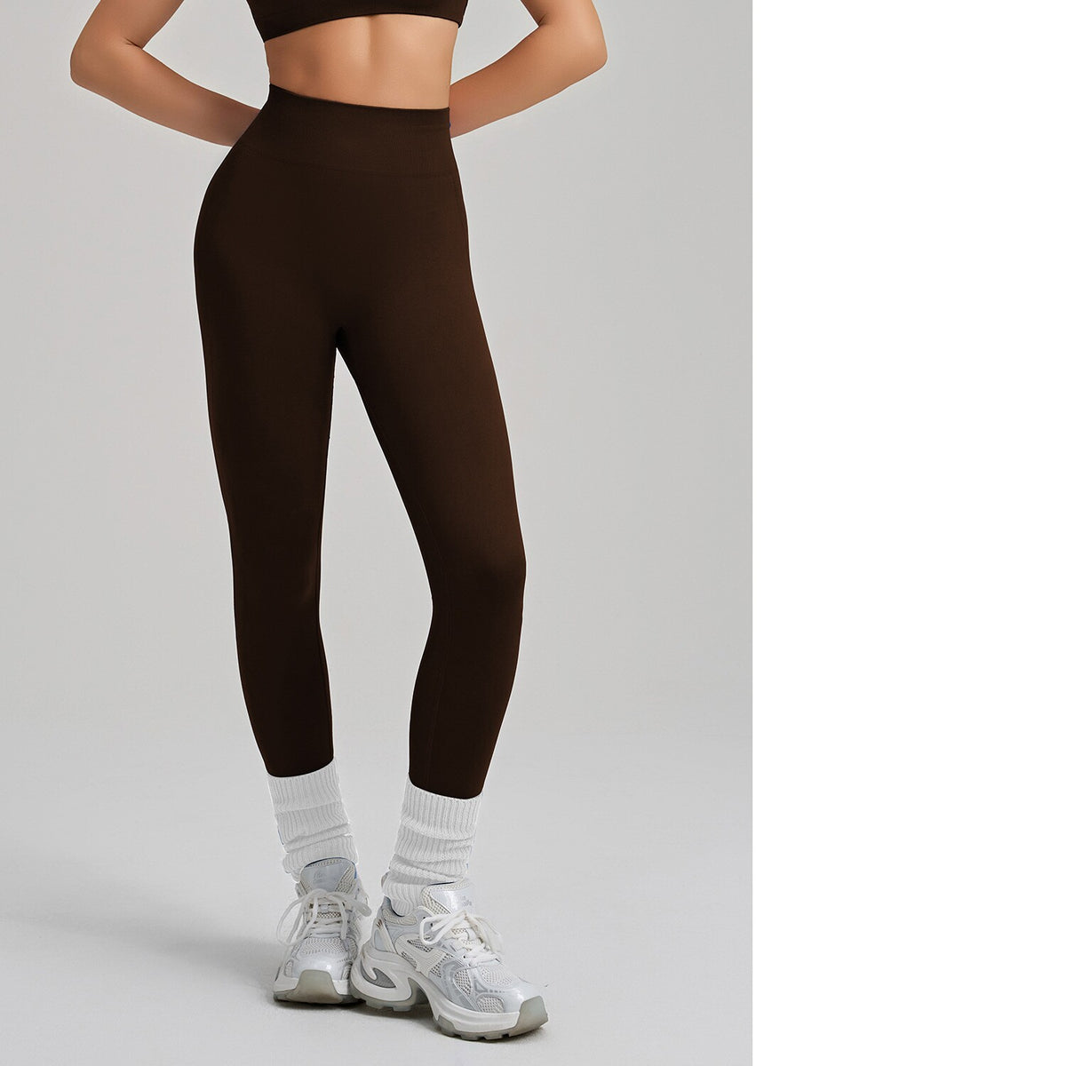High-Elastic Seamless Knit Yoga Pants For Women, Peach Hip Lifting Workout Leggings For Training, Fitness & Running, Summer Style – Premium 4 | RICALOUX