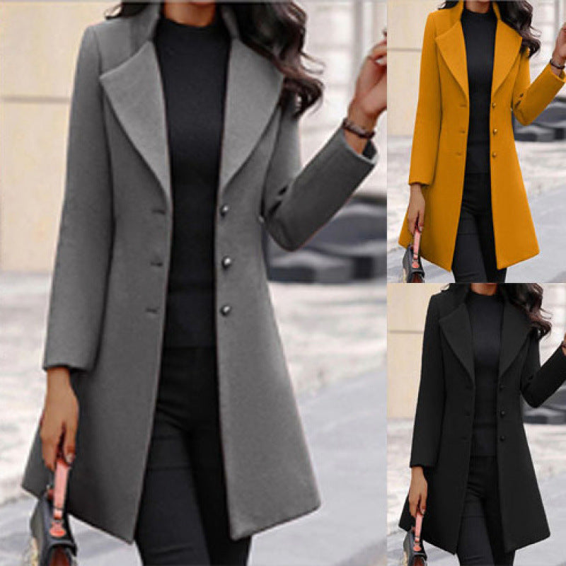 Women's Winter Wool Coat - Classic Warm Long Overcoat for Cold Weather – Premium 0 | RICALOUX