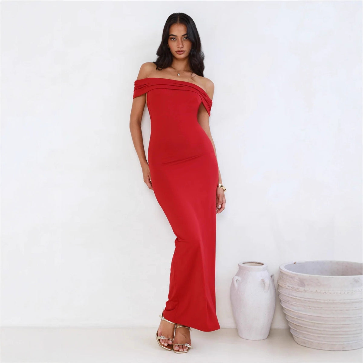 Off-the-shoulder Strapless Backless Sexy Sheath Dress by Ricaloux