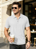 Ice-silk Short-sleeve Mens Lapel Large-size Polo Shirt by Ricaloux