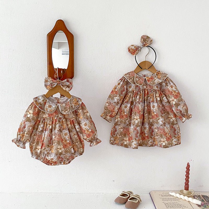 Clothes For Babies Baby Girl Doll Collar Lace Romper - RICALOUX