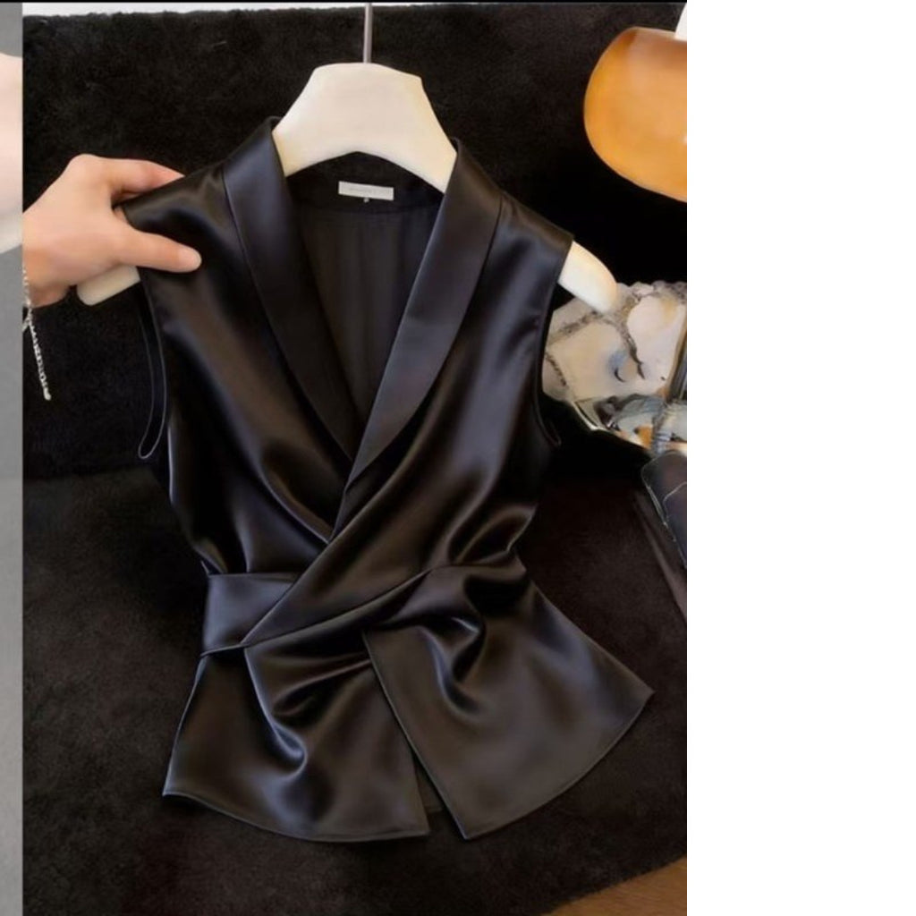 Exquisitely Beautiful French-style Satinwaisted Waistcoat For Women by Ricaloux