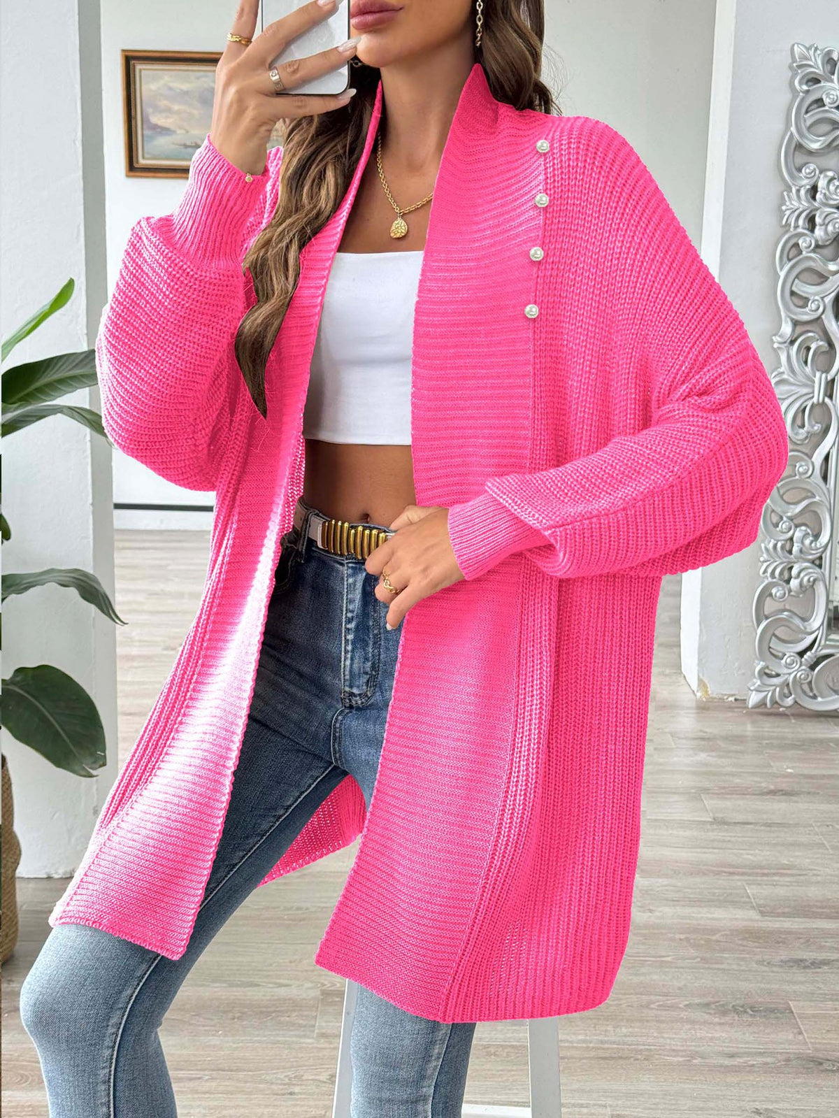 Women's Simple Fashion Loose Sweater Coat by Ricaloux