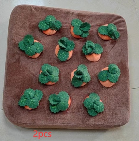 Pet Dog Toys Carrot Plush Toy Vegetable Chew Toy For Dogs Snuffle Mat For Dogs Cats Durable Chew Puppy Toy Dogs Accessories by Ricaloux