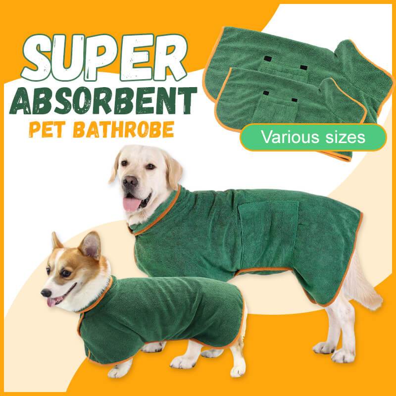 Absorbent Pet Bathrobe With Waist-wrapped Microfiber by Ricaloux