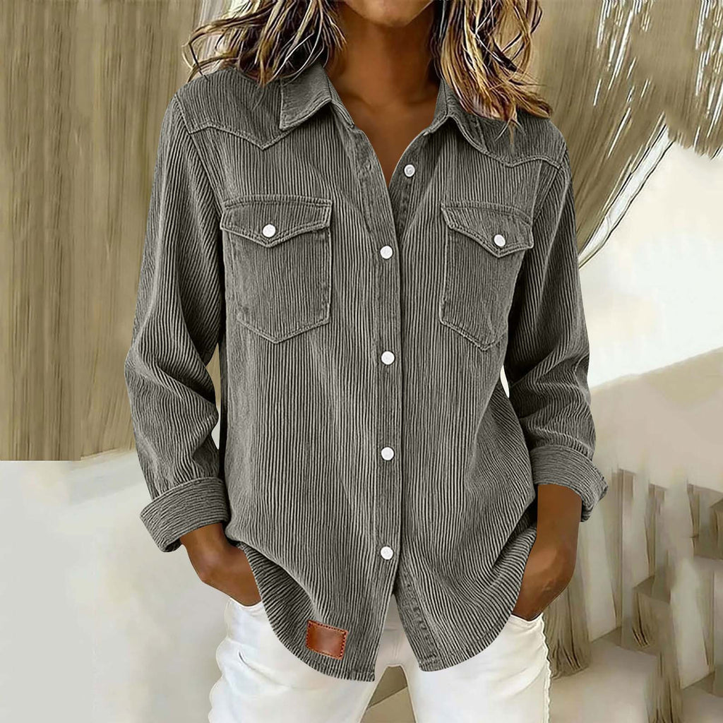 New Womens Long-sleeve Casual Shirt – Premium 0 | RICALOUX