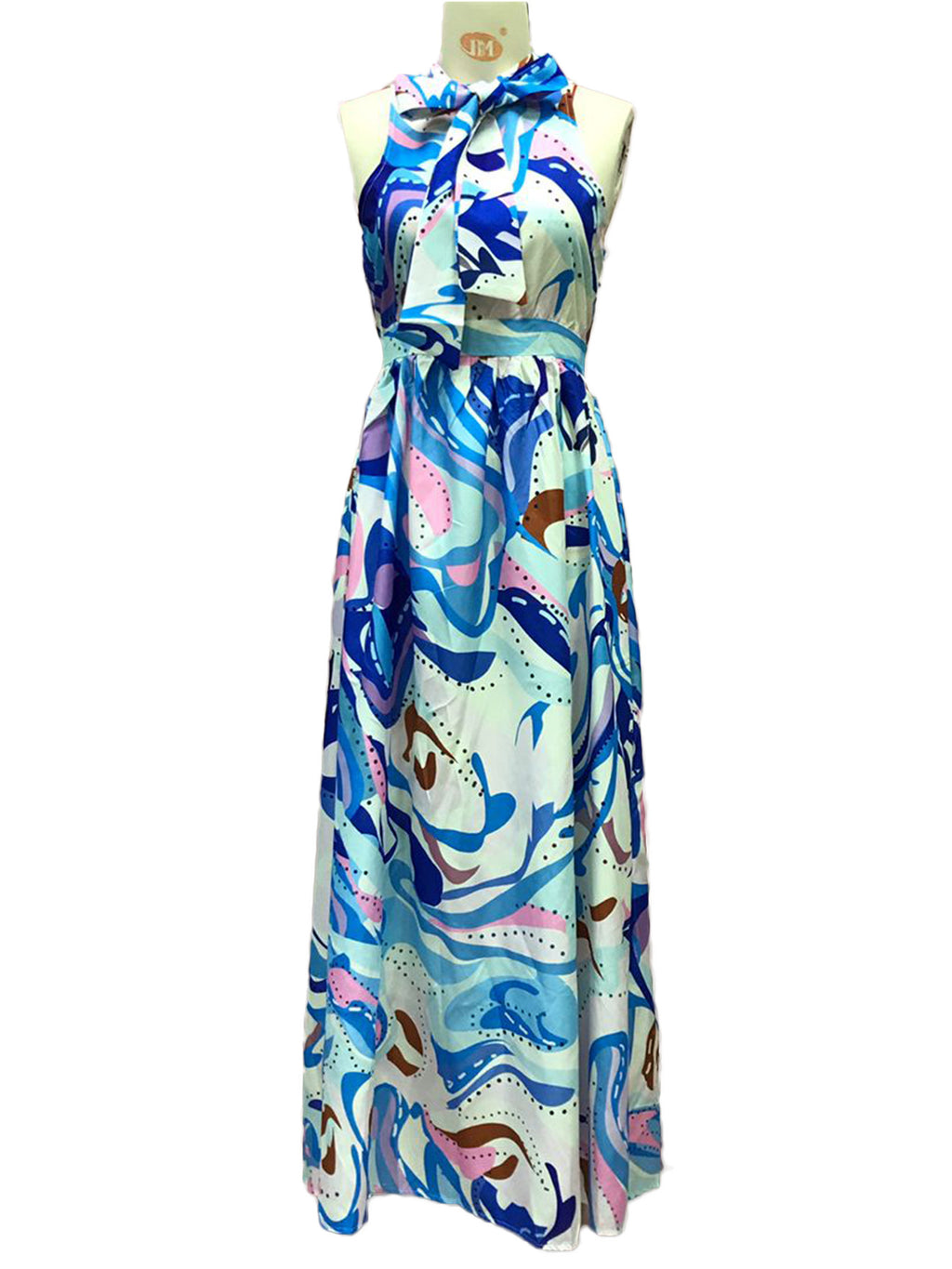 Women's French Dress Chiffon Strap Type Blue - RICALOUX
