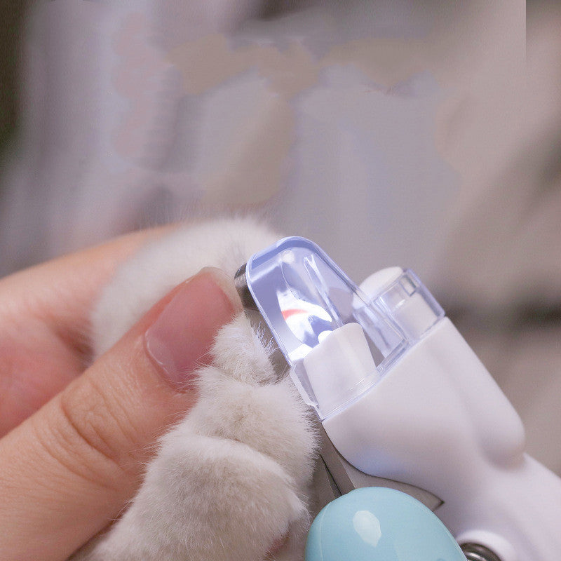 Pet Nail Clippers Dog Nail Clippers Cat Nail Clippers LED Electric Nail Grinder Pet Supplies LED Light Pet Nail Clippers by Ricaloux