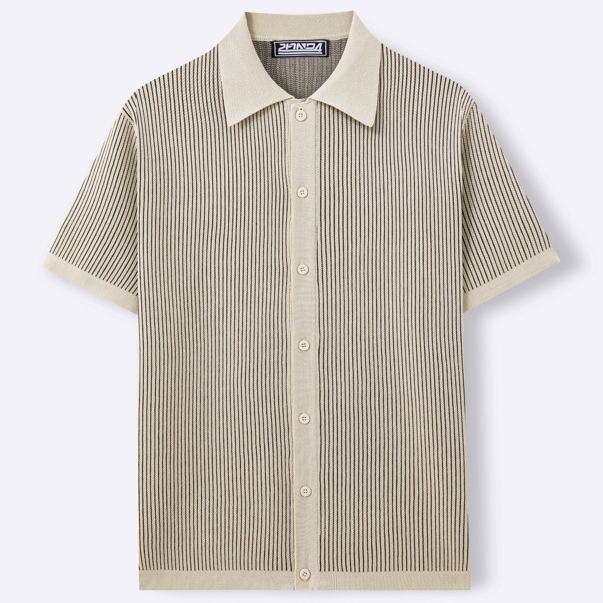 Mens Vertical-Striped Colorblock Lapel Knit Sweater – Premium 0 | RICALOUX