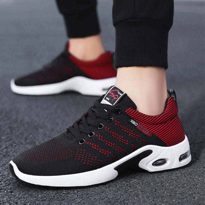 Fashion Mesh Shoes With Striped Design Men Outdoor Breathable Lace-up Sneakers Csual Lightweight Running Sports Shoes For Men – Premium 4 | RICALOUX