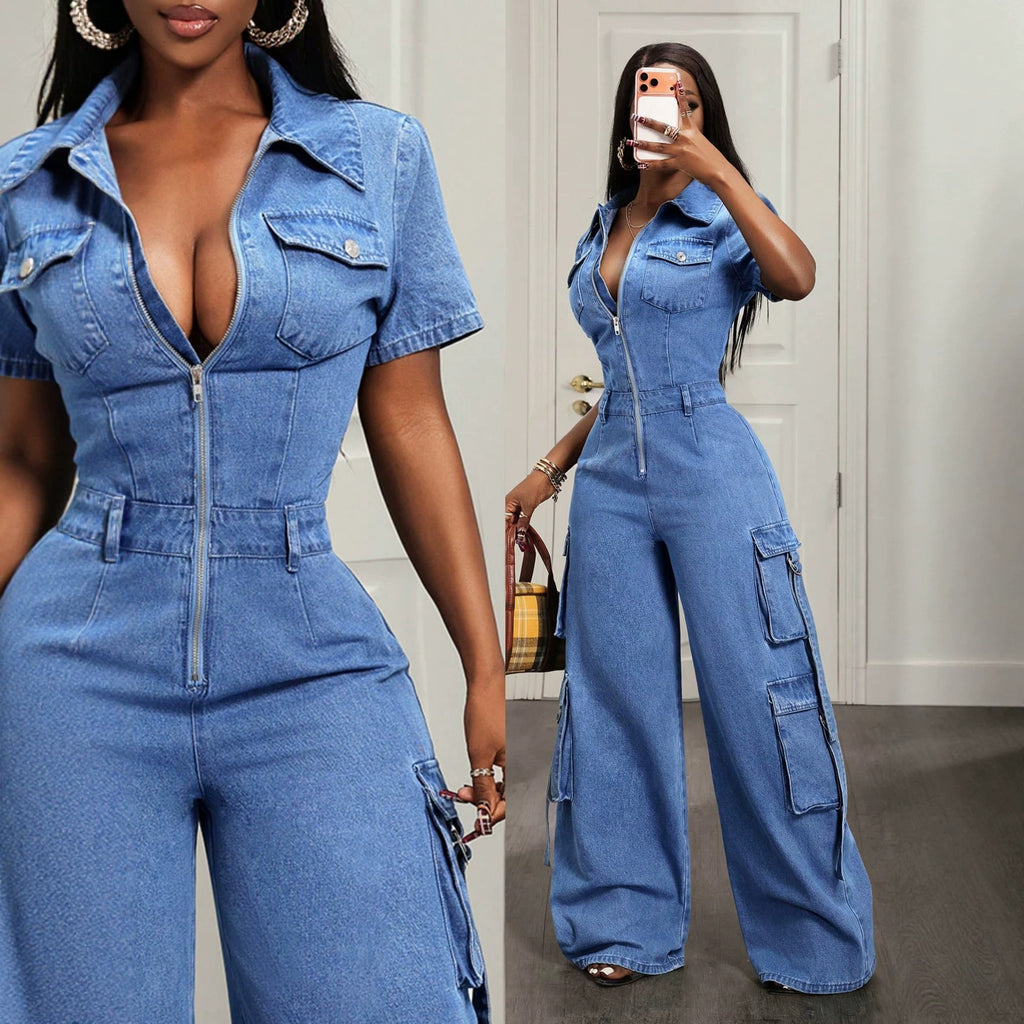 Womens Denim Overalls And Jumpsuits by Ricaloux
