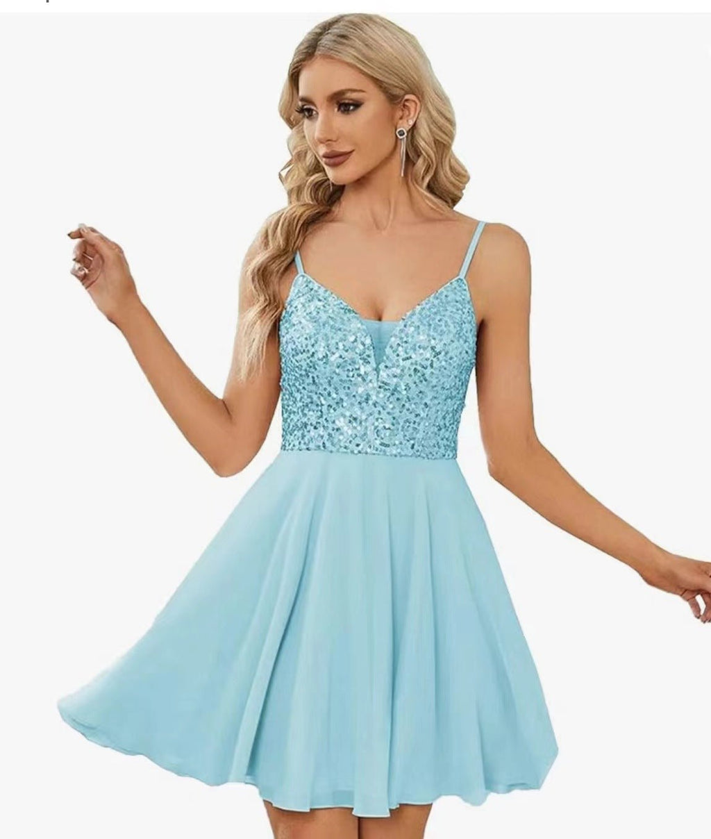 Womens Stylish Sequin Toast Dress - RICALOUX