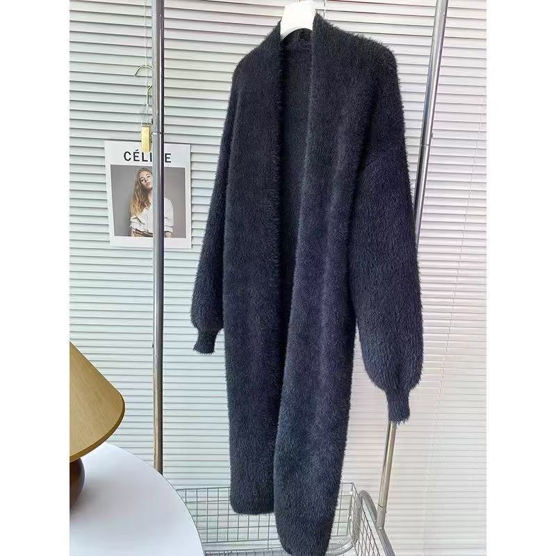Mid-length Casual Loose Sweater Coat Women by Ricaloux