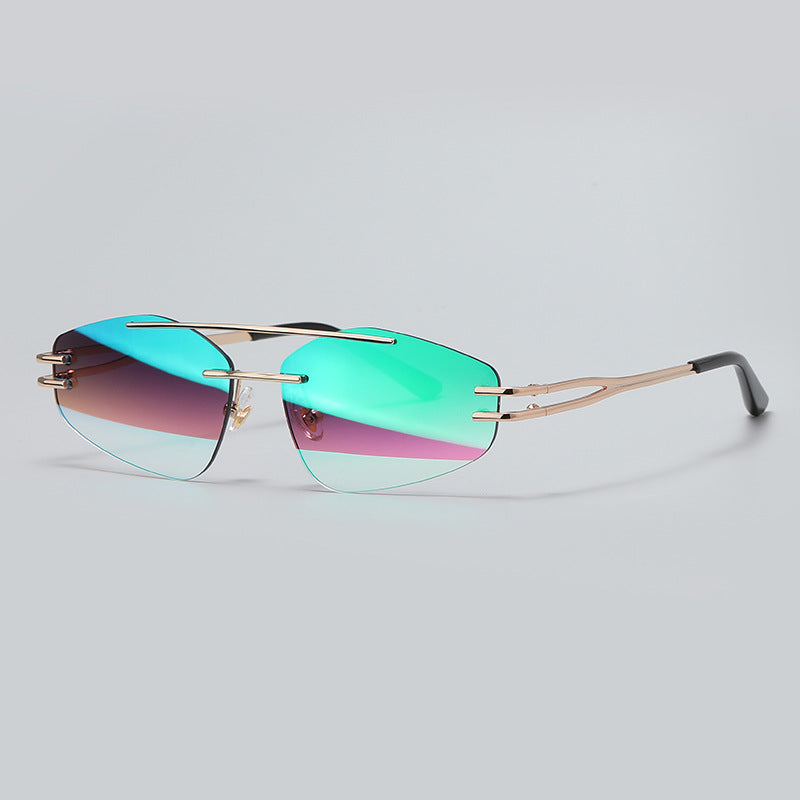 YSM8003 New Fashionable Polygonal Cut-Edge Frameless Sunglasses – Premium 0 | RICALOUX