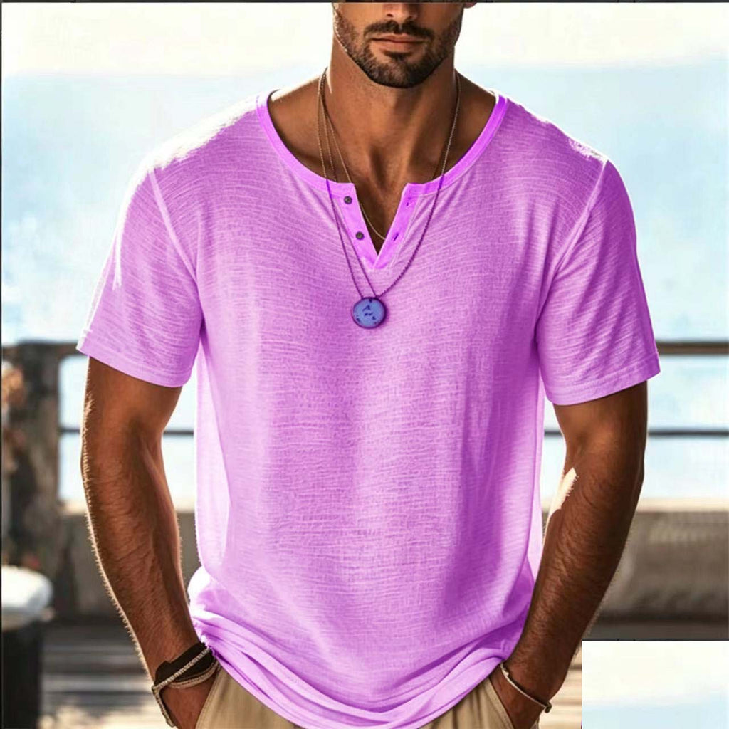 Multicolor Solid-color Summer Mens Short-sleeve Clothing – Premium 0 | RICALOUX