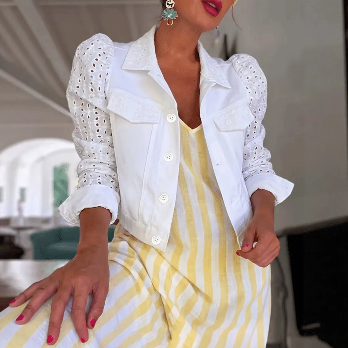 Elegant Socialite-style Womens Top by Ricaloux