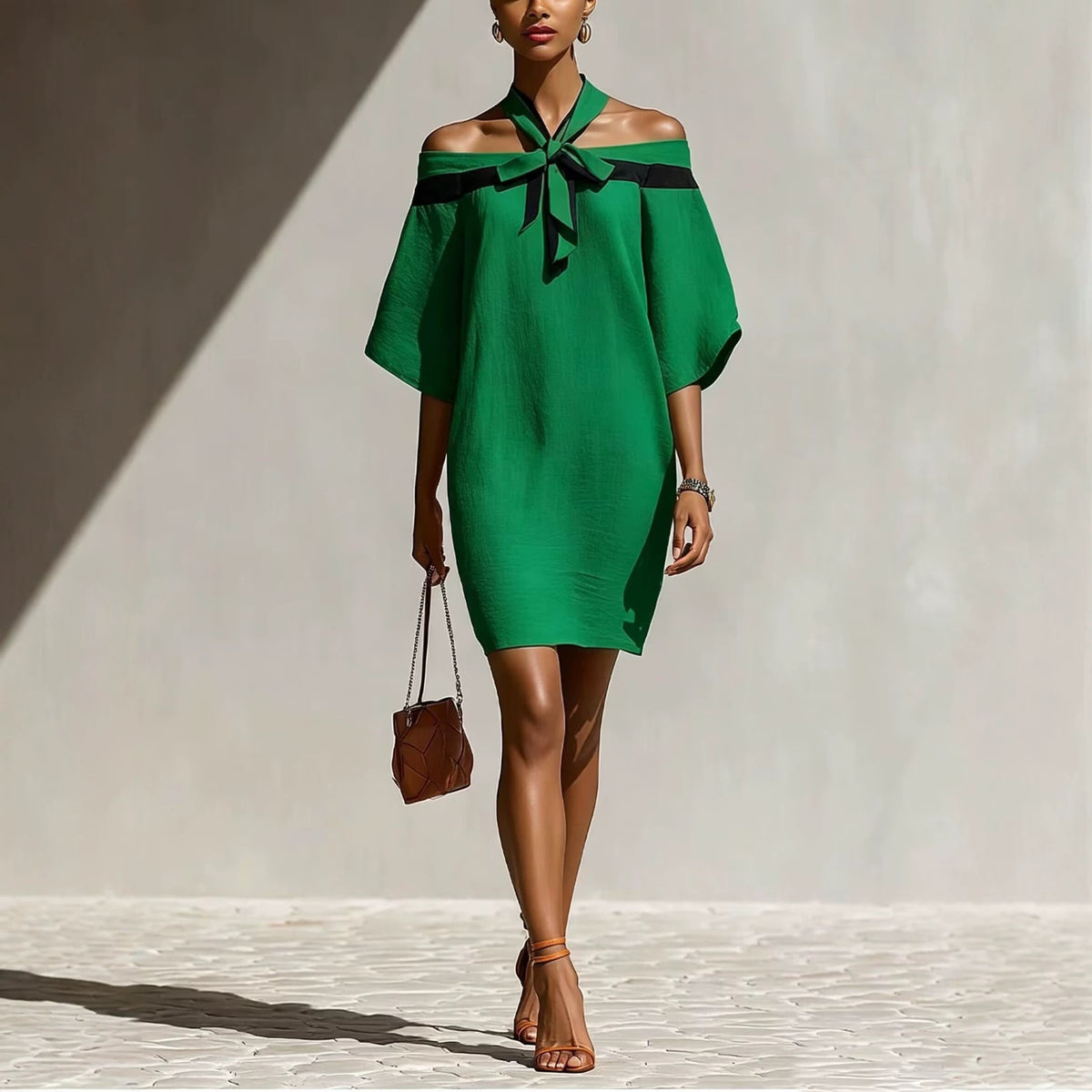 Off-shoulder Bow-neck Dress For Women – Premium 0 | RICALOUX