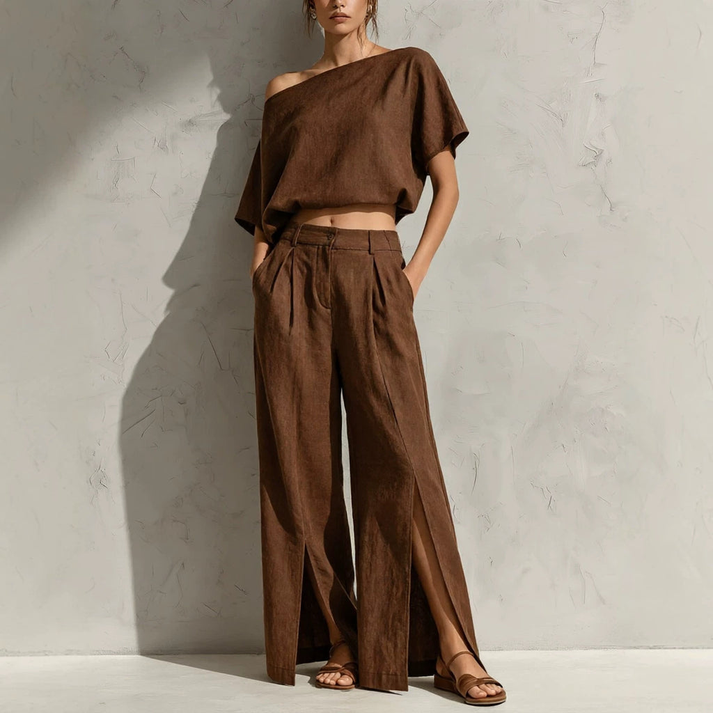 Womens Off-shoulder Top And Pants Set – Premium 0 | RICALOUX