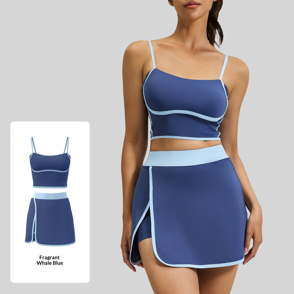 Summer Linear Sports Outfit, Anti-Chafing Activewear For Outdoor Running, Fitness And Yoga by Ricaloux