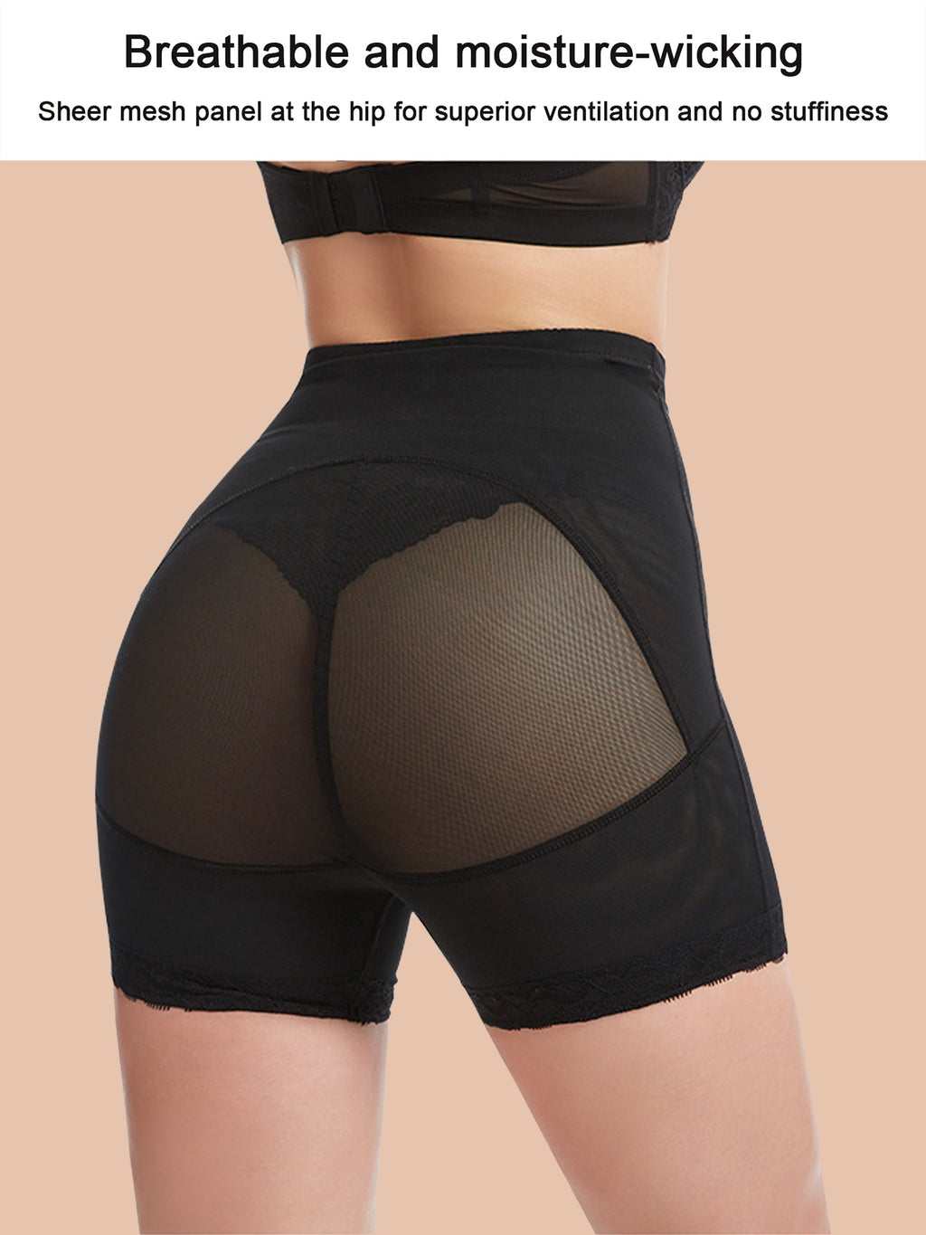 New High-Waist Postpartum Shaping Panties, Women's Lace Boyshort Shapewear With Buckle Closure, Tummy Control, Hip Lifting & Waist Slimming Base Layer Shorts – Premium 4 | RICALOUX