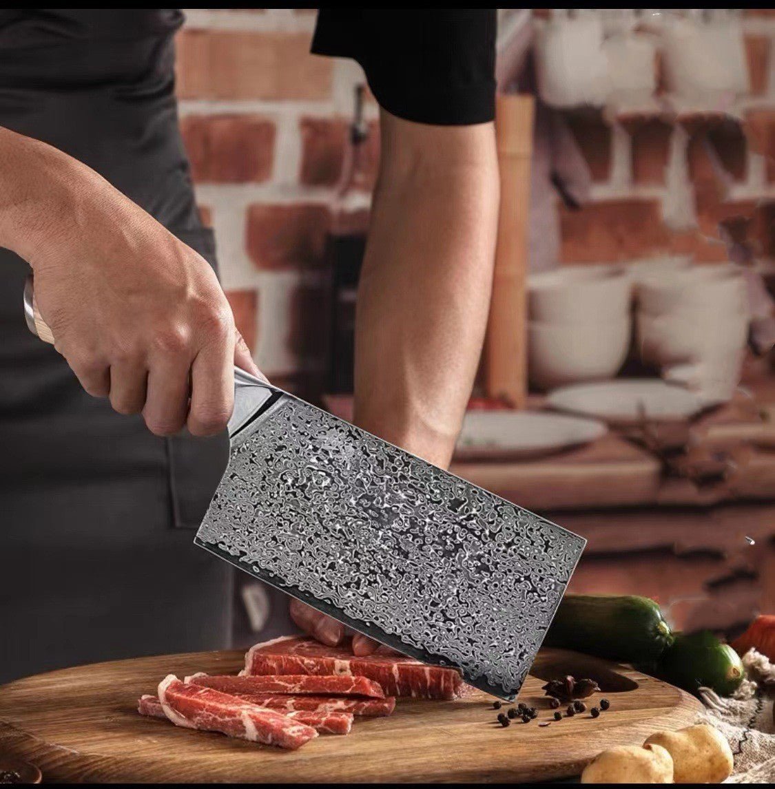 Damascus Kitchen Knife - RICALOUX