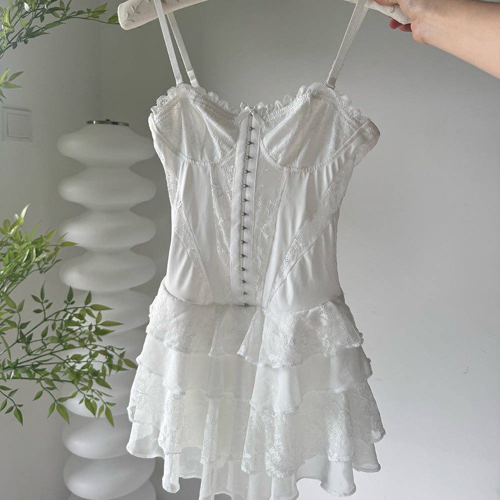 Sexy Lace Pure Yet Alluring Figure-hugging Strapless Slip Dress – Premium 0 | RICALOUX