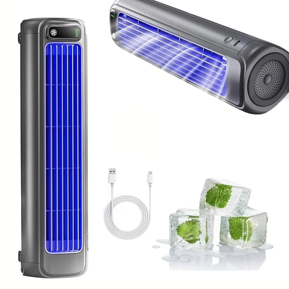 Mini Portable Mobile Air Conditioning, Air Cooler, Air Cooler Silent Fan With USB Charging For Bedroom Kitchen Bathroom - RICALOUX