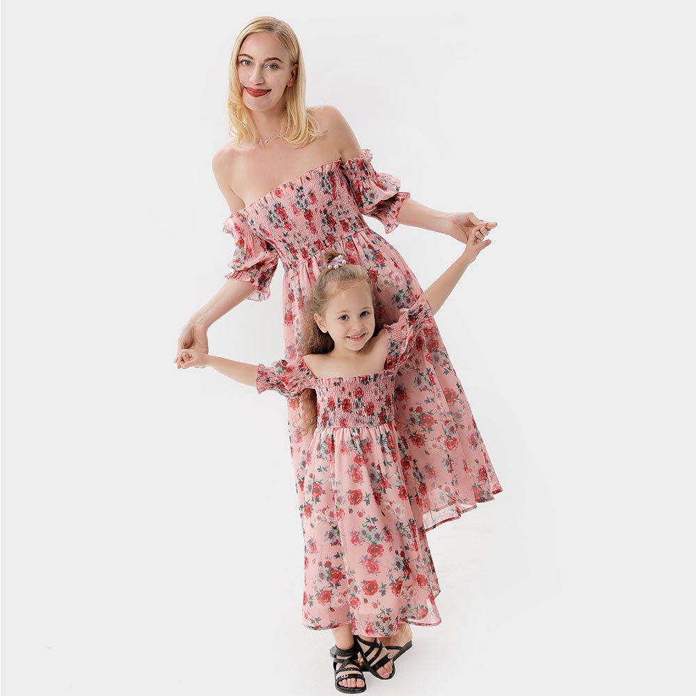 Baby Romper Woven Mother And Daughter Suspender Dress - RICALOUX