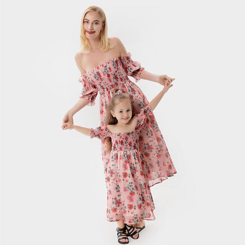 Baby Romper Woven Mother And Daughter Suspender Dress - RICALOUX