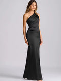 Womens Stylish Off-the-shoulder Satin Bodycon Dress by Ricaloux