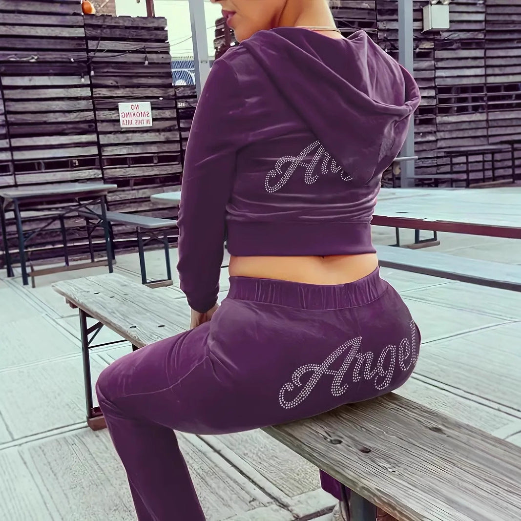 Womens Two-piece Sweatshirt Set In Stock Sexy Long-sleeve Outfit by Ricaloux