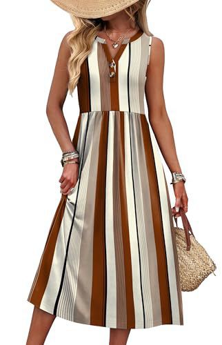 Printed A-line Casual Beach Holiday Dress by Ricaloux