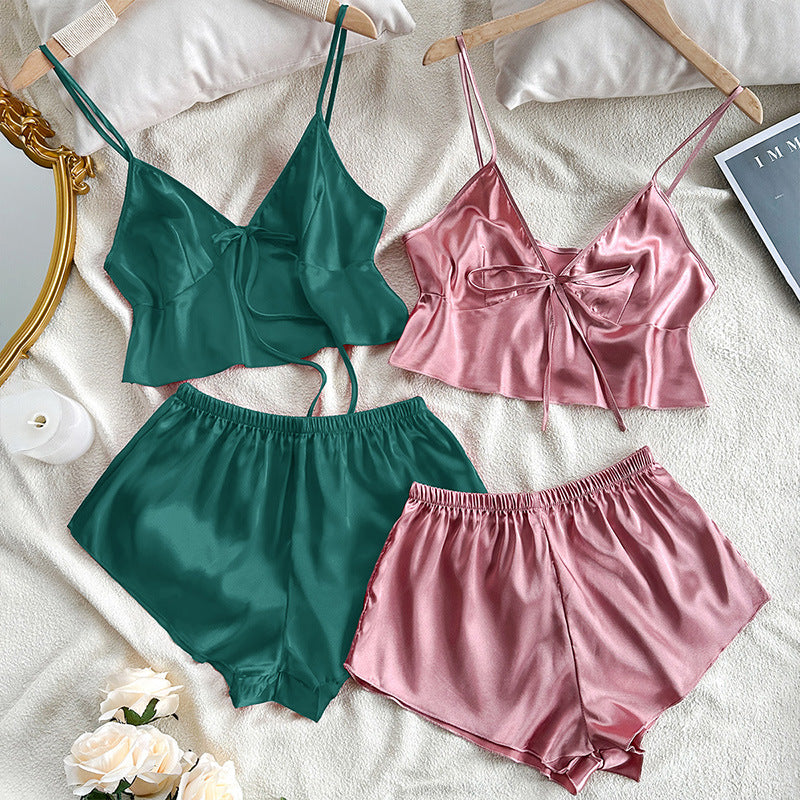 Fashionable And Sexy Backless Strap Dress And Shorts Twopiece Set – Premium 0 | RICALOUX