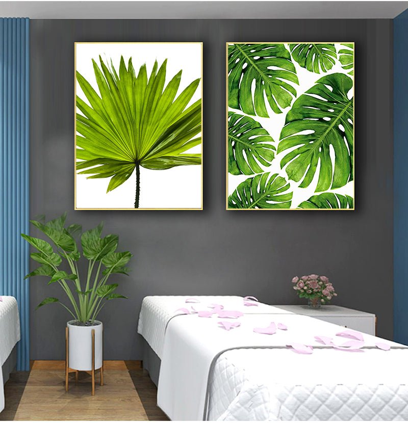 Home Decor Green Plant Canvas Painting - RICALOUX