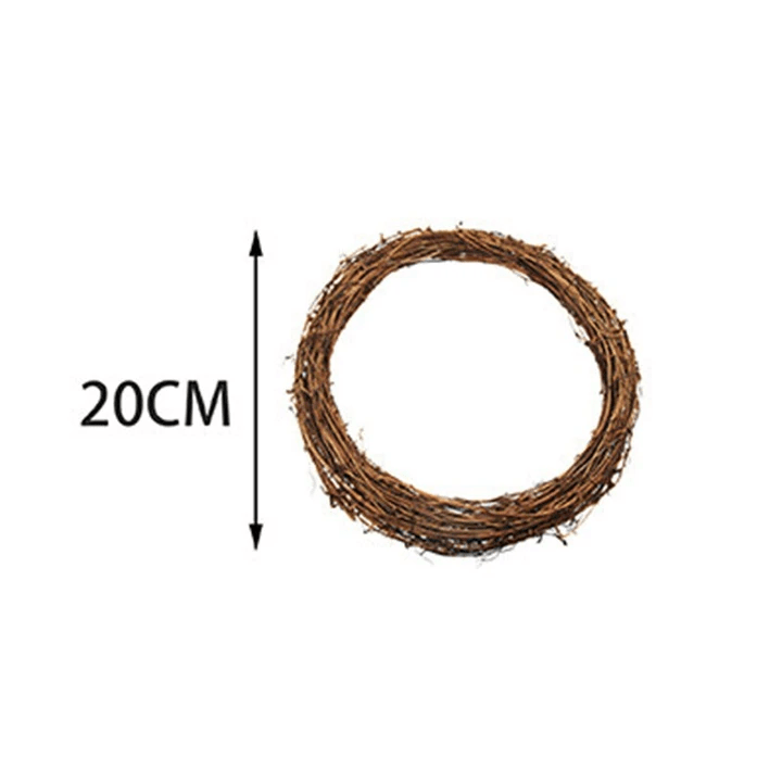 DIY Home Decor Natural Rattan Wreath - RICALOUX