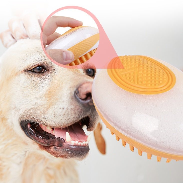 Dog Cat Bath Brush 2-in-1 Pet SPA Massage Comb Soft Silicone Pets Shower Hair Grooming Cmob Dog Cleaning Tool Pet Products - RICALOUX