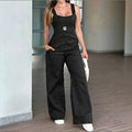 Spring Summer Strap-Style Zippered Simple Casual Fashionable Womens Jumpsuit by Ricaloux